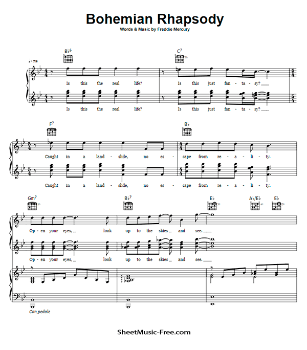 Bohemian Rhapsody Notes For Piano Pdf bombgood